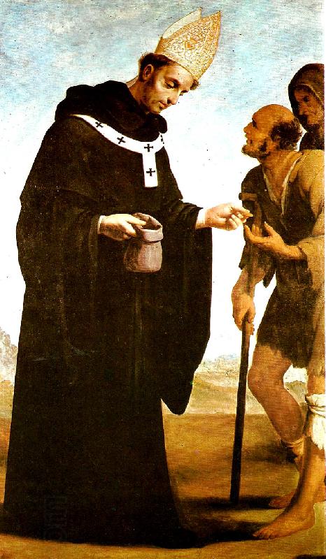Francisco de Zurbaran st. toma,s de villanueva helping a cripple China oil painting art
